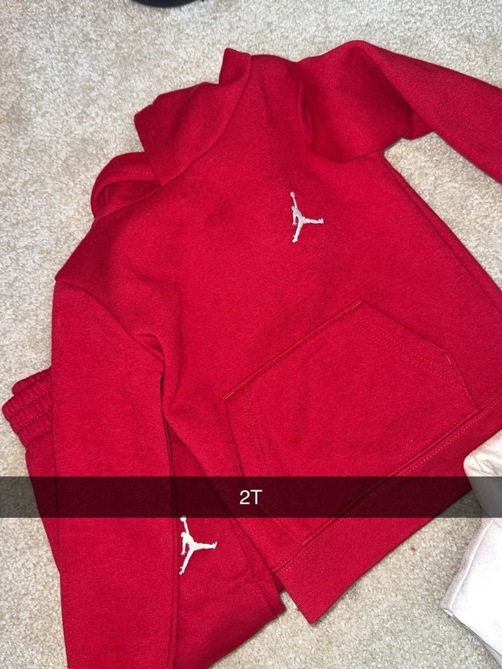 Nike Red Crewneck Sweatshirt with Jumpman Logo